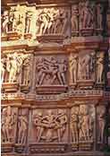 Erotic Sculpture in Khajuraho Temple